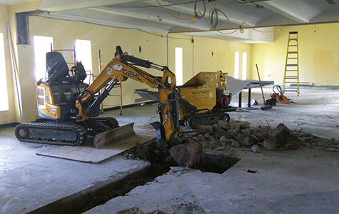 Excavation intérieur fondation Beloeil