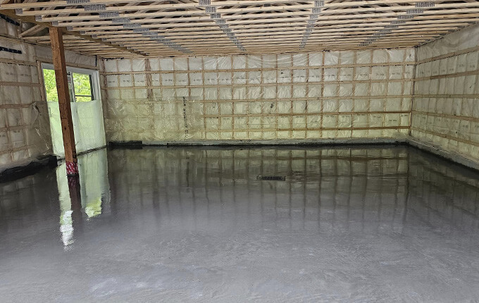 Plancher de garage en époxy Québec.
