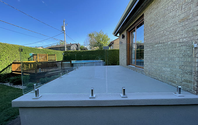 Rampes de verre extérieures Lachine