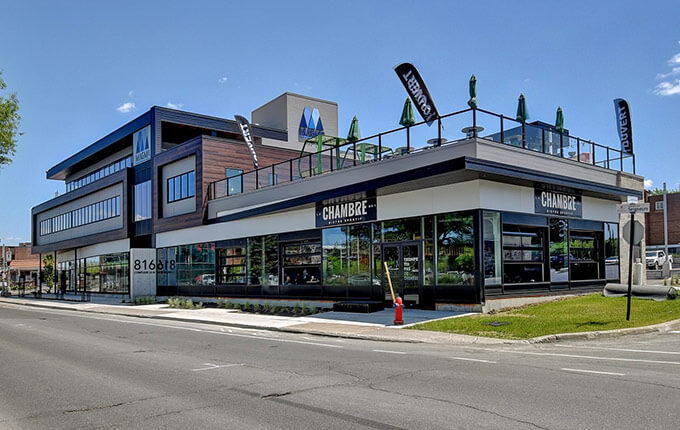 Installation membrane toit plat Duvernay, Laval.