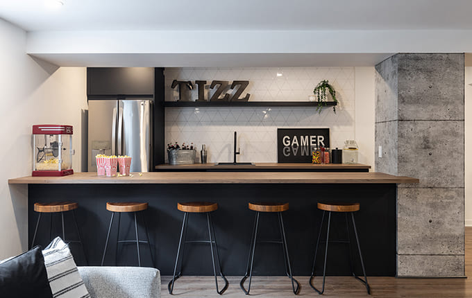 Ébéniste conception d'ameublement de sous-sol Boisbriand