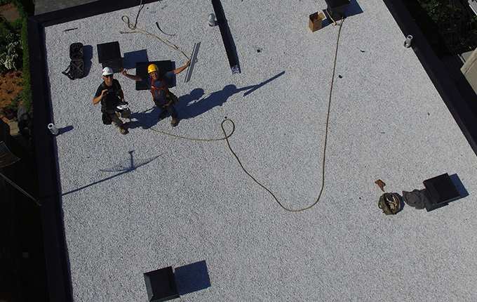 Toit plat multicouche Hochelaga-Maisonneuve.