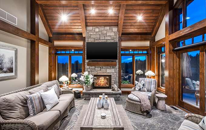 Chalet de luxe en Estrie.