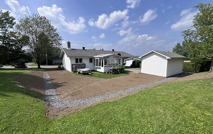 Nivellement de terrain à East-Angus