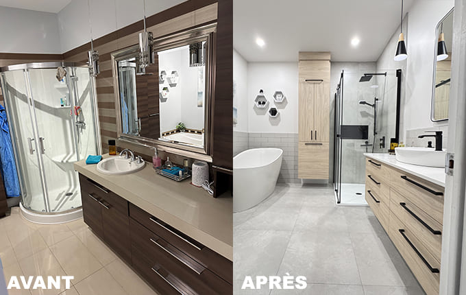 Rénovation de salle de bain résidentielle Alma