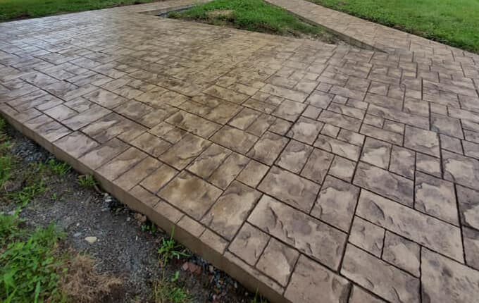 Trottoir en béton estampé Victoriaville.