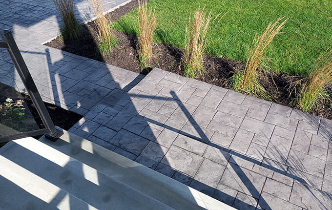 Trottoir en béton estampé Victoriaville.