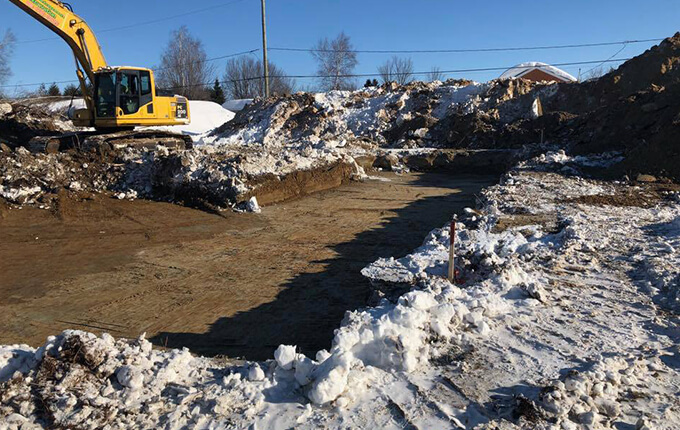Creusage de fondation Trois-Rivières